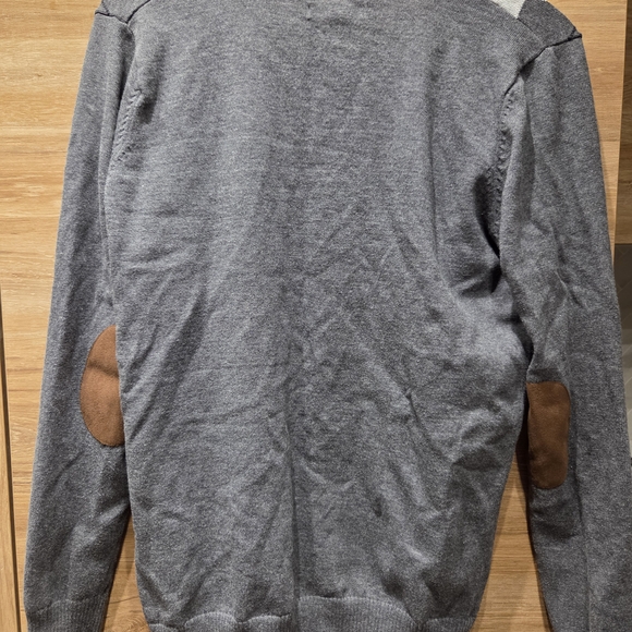 ALFRED SUNG Gray and Cream Argyle Cardigan - Picture 3 of 4